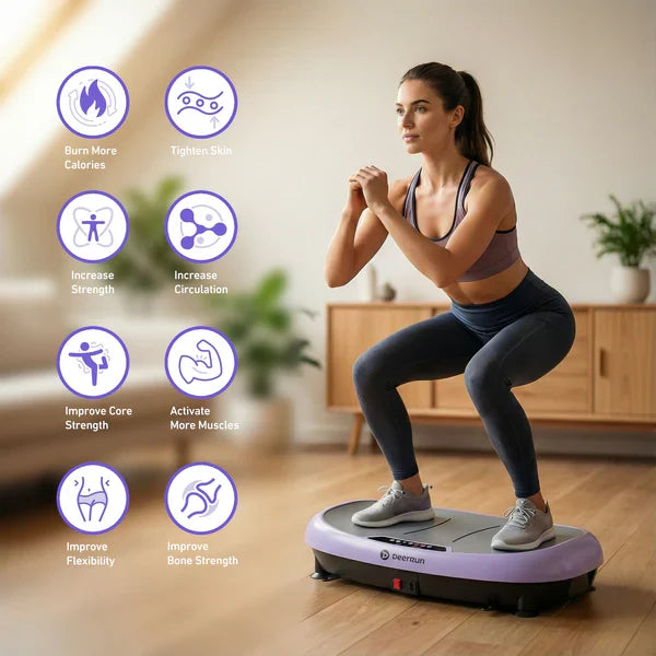 DeerRun® High-Power Full‑Body Vibration Plate Workout